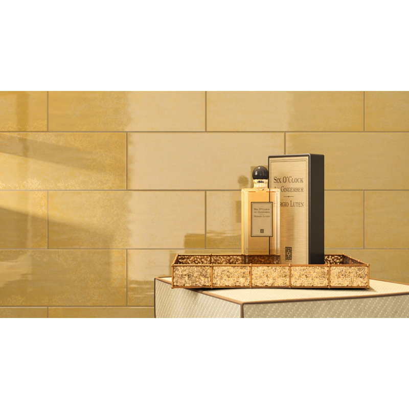 Carreau de céramique 4 po x 12 po, Beige