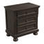 Transitional Design Nightstand Two Dovetail Drawers Bun Feet Wooden Furniture