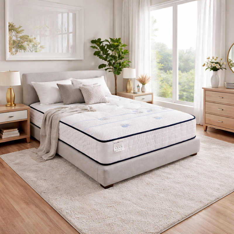 White Noise Pocket Sprung 1000 Mattress, European Single (90 x 200cm)