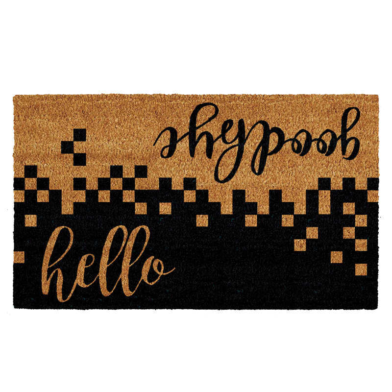 Bonjour à l 29 po x 17 po tapis de porte extérieur antidérapant Cretys