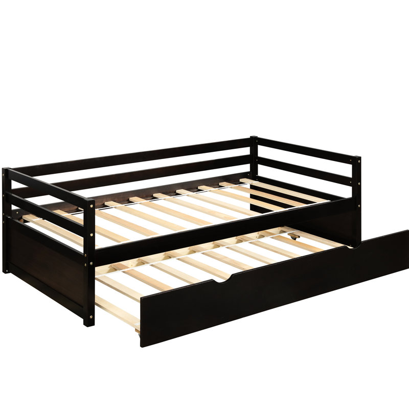 Lit de jour simple avec lit gigogne - Bois massif pour la chambre à coucher