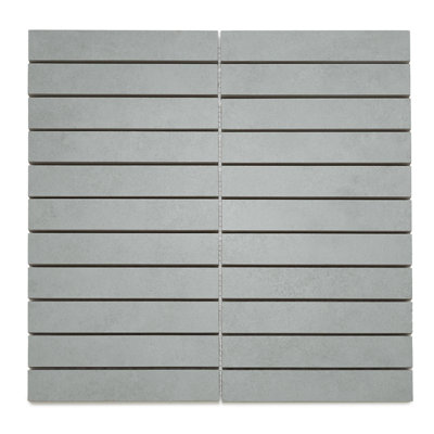 Foundry Concrete 1" x 6" Porcelain Mosaic Wall and Floor Tile