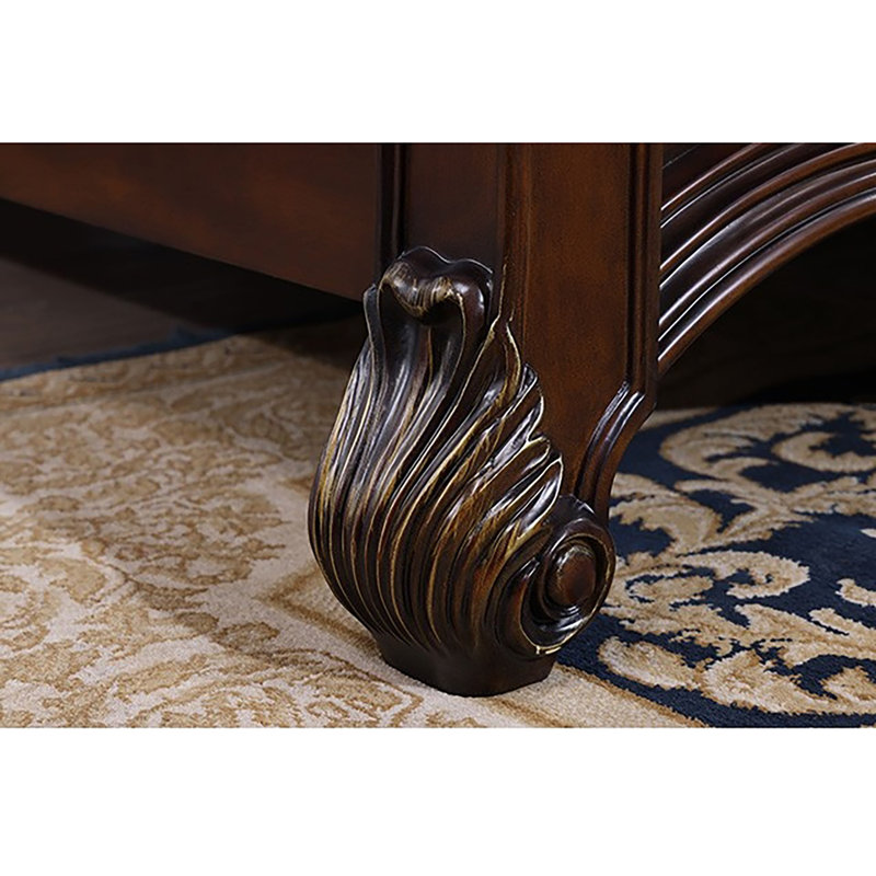 Granntam Low Post Bed, King, Dark Cherry