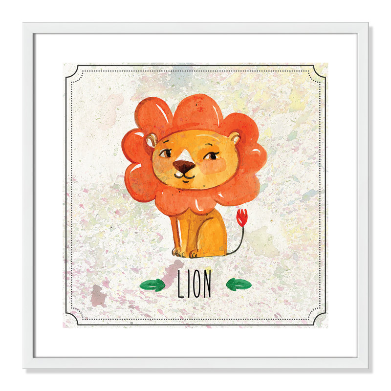 Impression sur papier Jungle Day 1 ', H 22,5 po x l 22,5 po x P 1,18 po, Encadré de boîte blanc