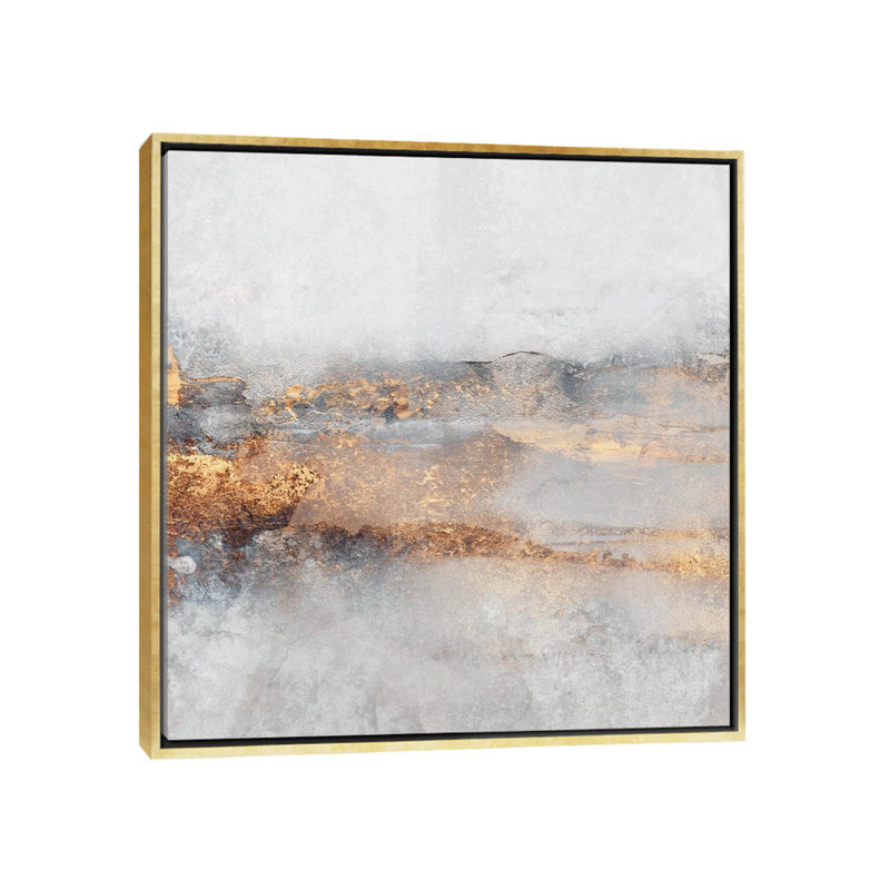 Brouillard-carré par Elisabeth Fredriksson-reproduction d’art, Toile encadrée d'or, Pas de tapis