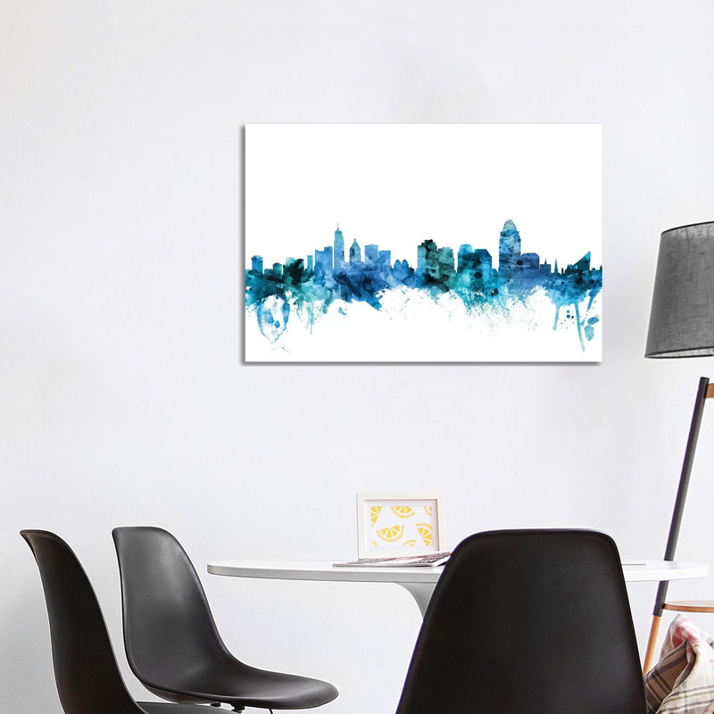 Cincinnati, Ohio Skyline by Michael Tompsett - Wrapped Canvas Gallery-Wrapped Canvas Giclée
