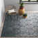 Christa Damask Navy Blue/Silver Area Rug