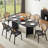 Wood Dining Table Kitchen Table Small Space Dining Table Black Desk Top