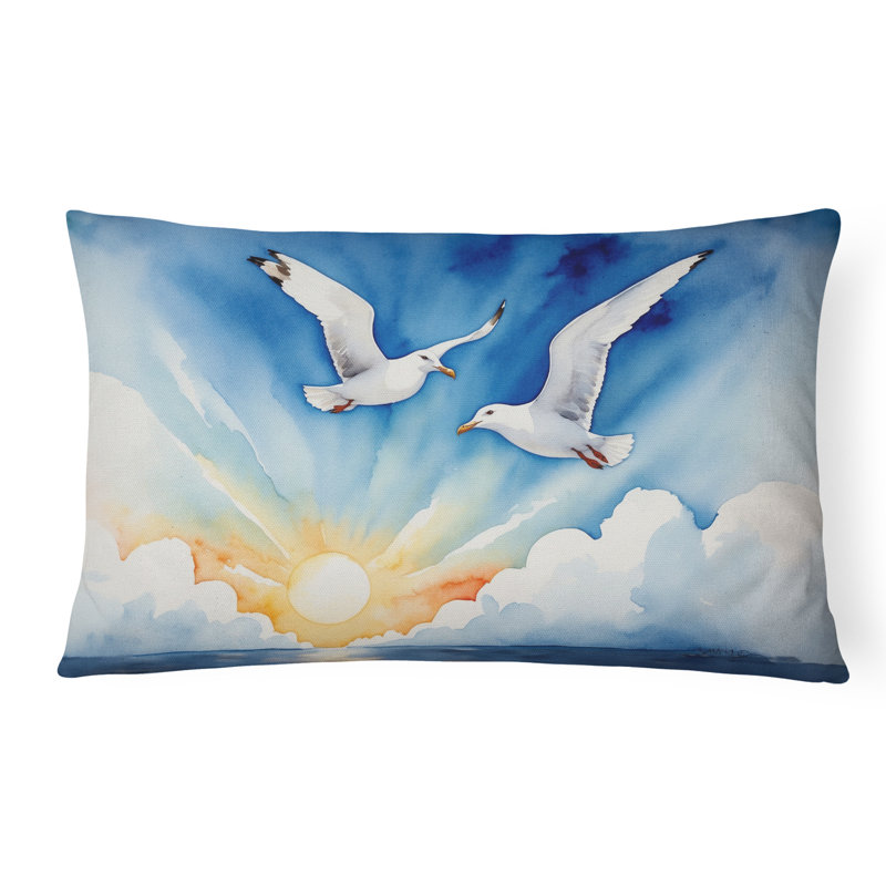 Coussin décoratif haut Gulls Soaring, Rectangle H 12 po x l 16 po