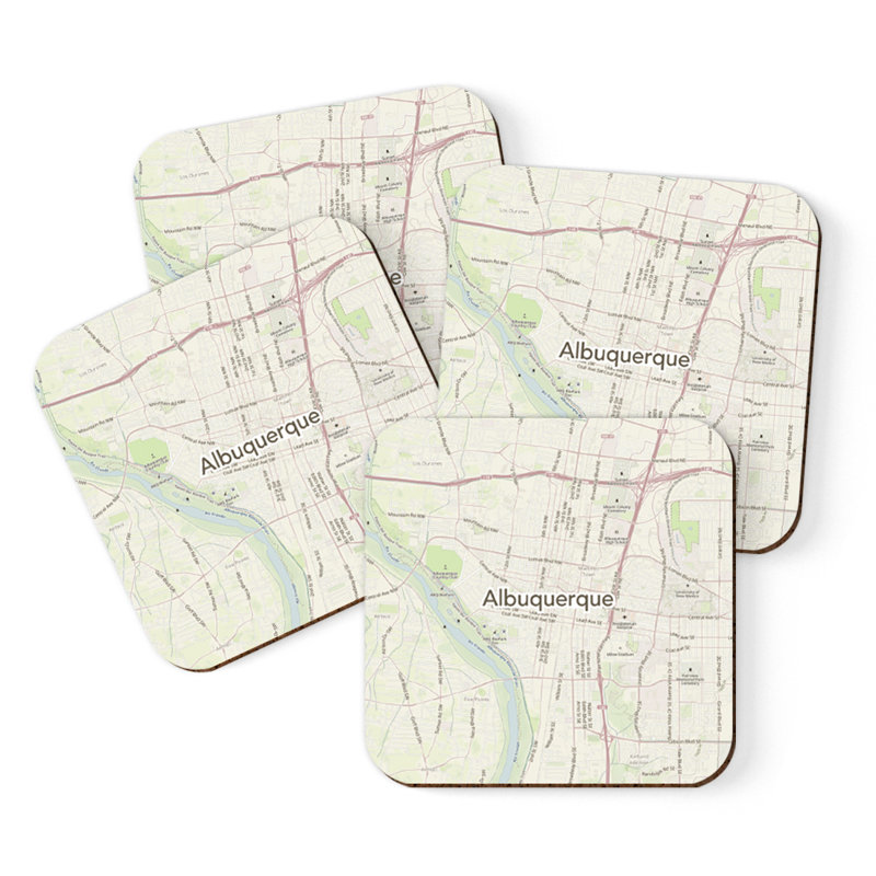 Sous-verre carte des États-Unis, Albuquerque