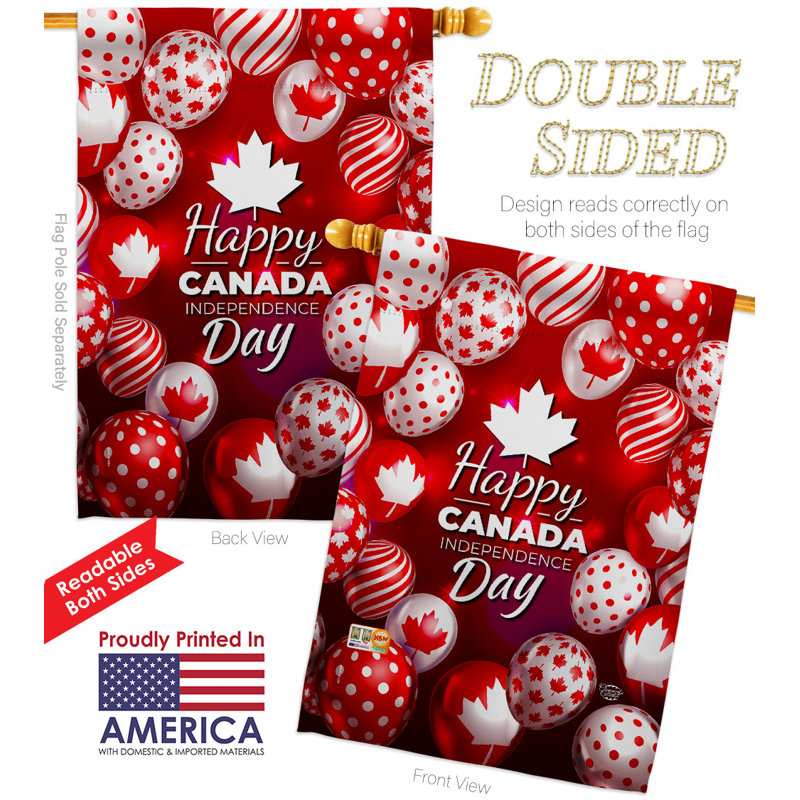 Drapeau de maison en polyester à 2 côtés 40 x 28 po