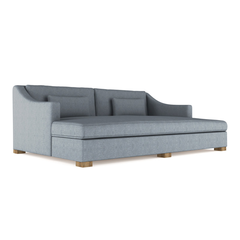 Crosby Slope Arm Daybed, Vintage Leather Blanc, Weathered
