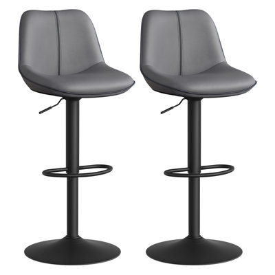 Upholstered Adjustable Height Bar Stool