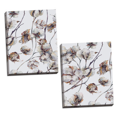«Cotton I and II», ensemble de 2 reproductions d'aquarelles