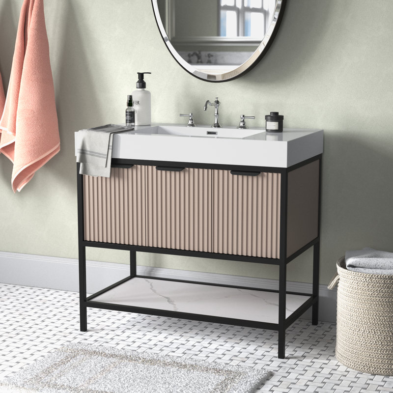 Meuble-lavabo simple 36 po Avonmore, Café amande