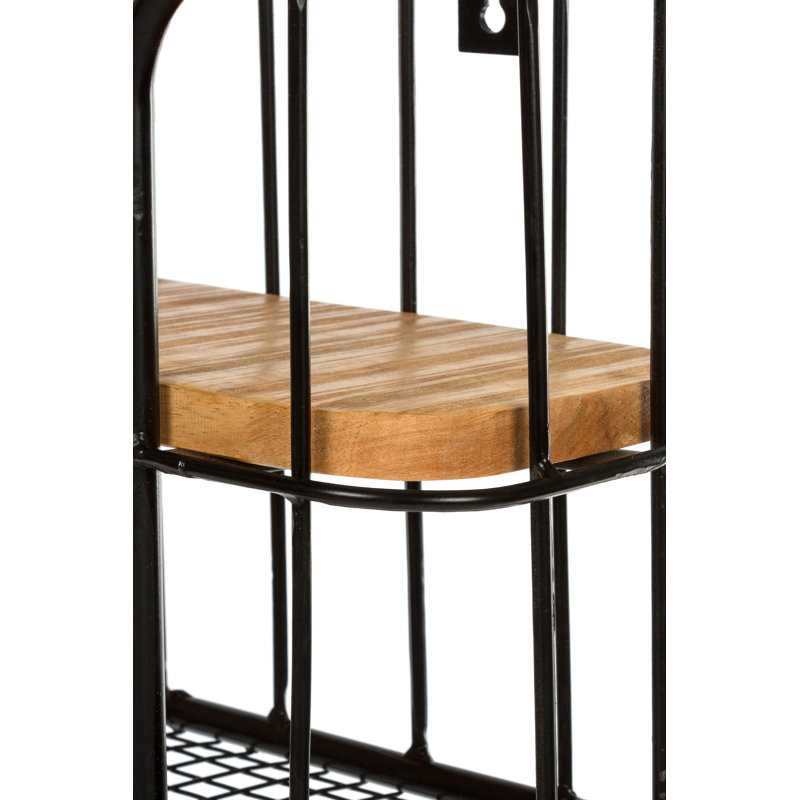 Emilee 2 Piece Metal Industrial Pipe Shelves