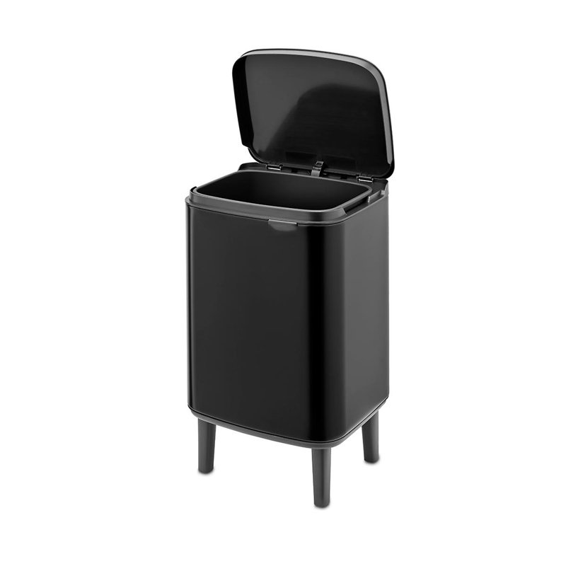 Poubelle ouverte supérieure 1,8 gallons noir