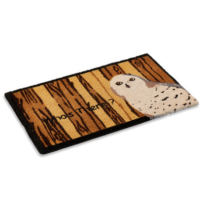 Blanc hibou 30 po x 18 po tapis pour porte d’extérieur Ambleside