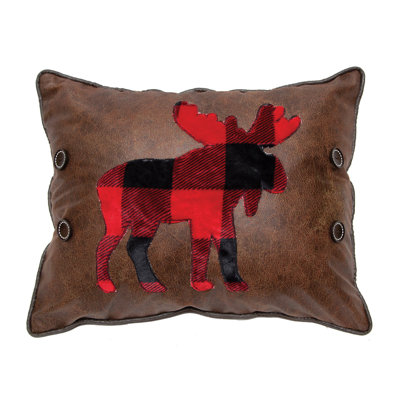 Buttons Faux Leather Throw Pillow