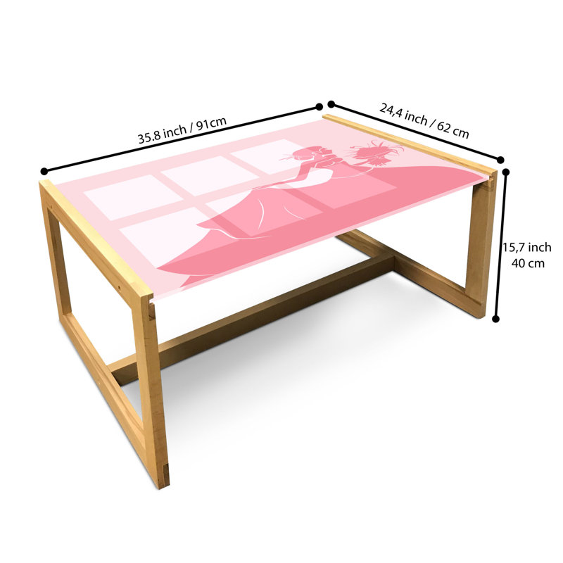 Jakayln Trestle Coffee Table, 40cm H x 91cm W x 62cm D
