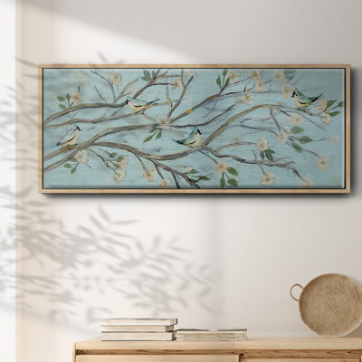 Blue Sky and Blossoms- Framed Canvas