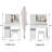 Makeup Vanity Table with Cushioned Stool, Touch-Control LED Mirror (3-Color & Brightness Adjustable), Drawers, and Multi-Layer Storage-977252344