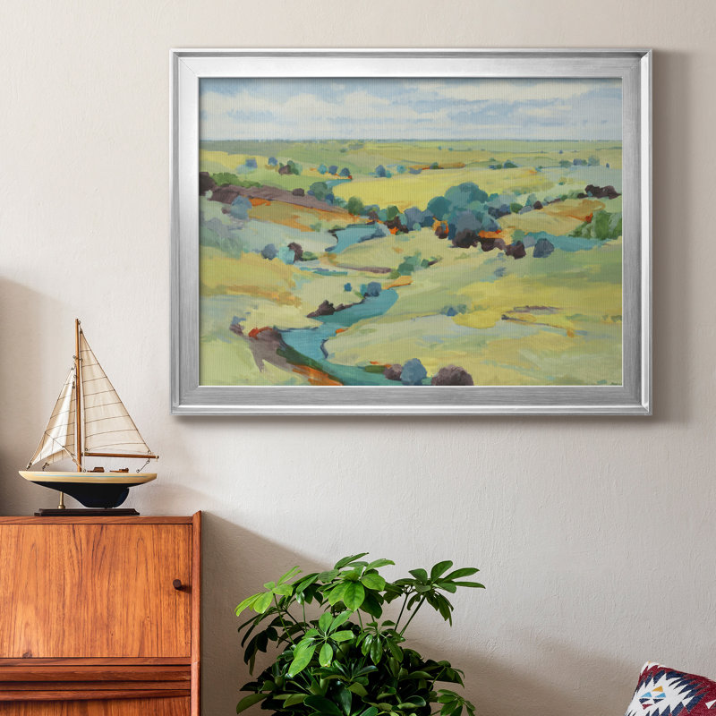 «Idyll Sweep», reproduction sur toile encadrée, H 22,5 po x l 30,5 po x P 1,5 po, Toile avec cadre argenté
