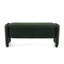 Élégant banc de rangement avec repose-pieds en forme de boucle avec un design simple et grand, vert foncé