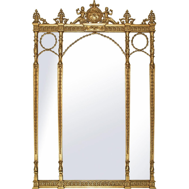 The Kingsley Manor Flat Beveled Wall Mirror, 53" x 54.5"