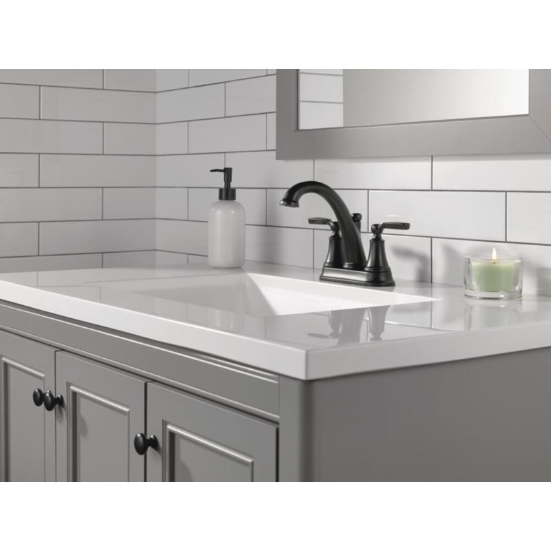 Centerset Bathroom Faucet with Drain Assembly