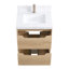 Meuble-lavabo mural avec lavabo et 2 tiroirs-1396314937