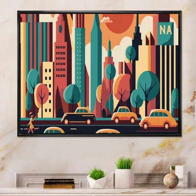 «Colorful Cityscape III», art mural sur toile Cityscapes