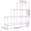 Zampa 92cm W Metal Step Bookcase-1154401445