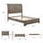 Aspen Solid Wood Platform Bed with Tall Headboard, Gray Wood (Queen)