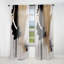 Dardar - rideau moderne - noir, blanc et doré Expression III - velours obscurcissant - 1 panneau-1219002683