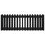  Lit surélevé pour patio avec clôture en bois de pin massif noir 200 x 50 x 27,6 po