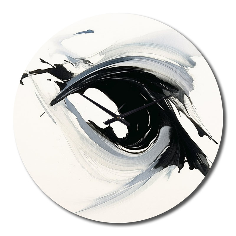 Abstract Neutral X Metal Wall Clock, Large