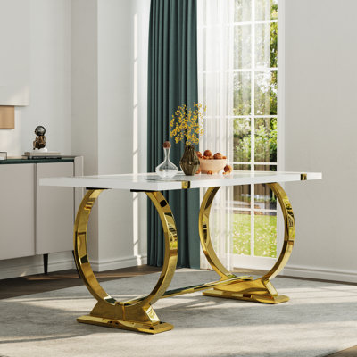 Luxury Dining Table With U-Shaped Base