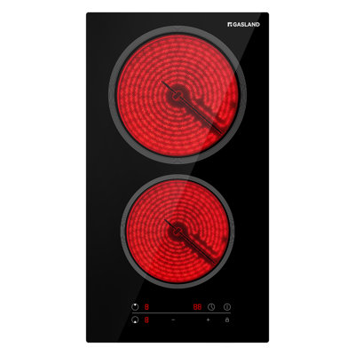 12 in. Electric Stove Ceramic Surface Radiant Cooktop in Black with 2-Elements