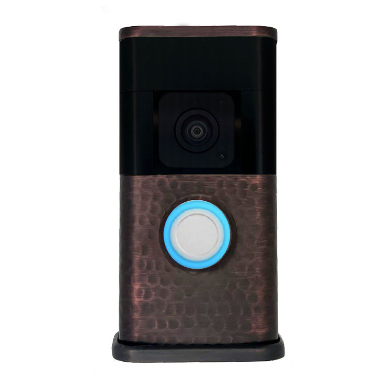 Housse de sonnette martelée vidéo (Ring 3, 3 Plus, 4, Batterie Plus, compatible Batterie Pro), Bronze huilé