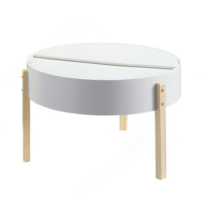 Bodfish White & Natural Round Coffee Table
