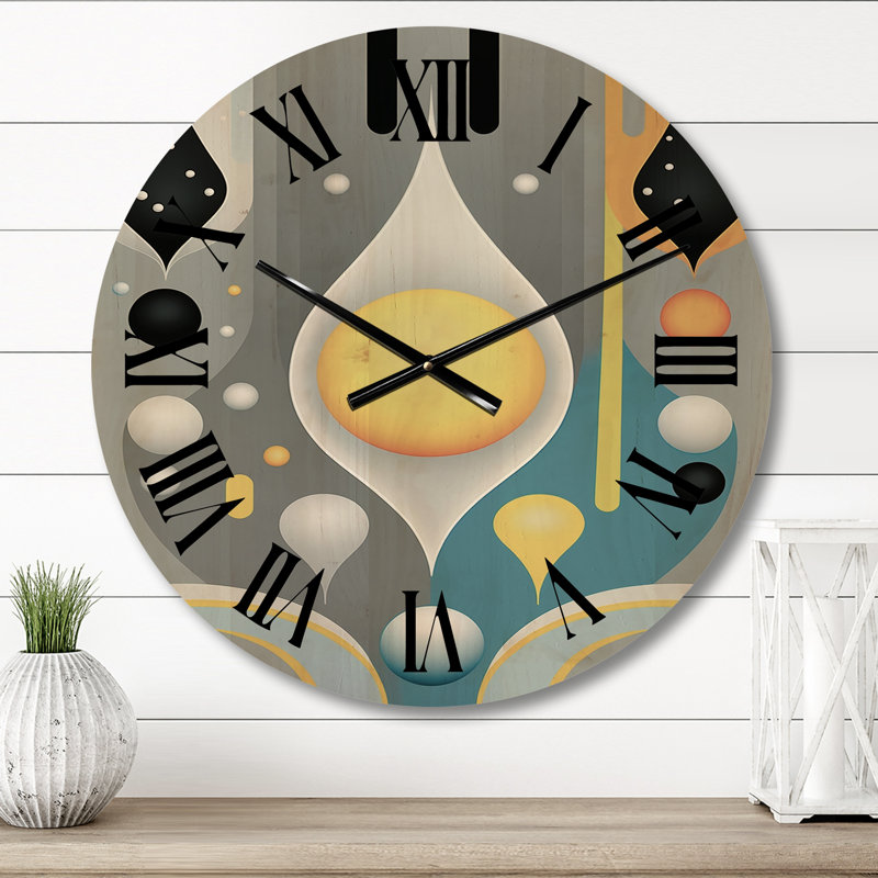 Horloge murale géométrique rétro, Moyenne