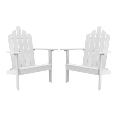Chaise Adirondack en bois massif Ivania