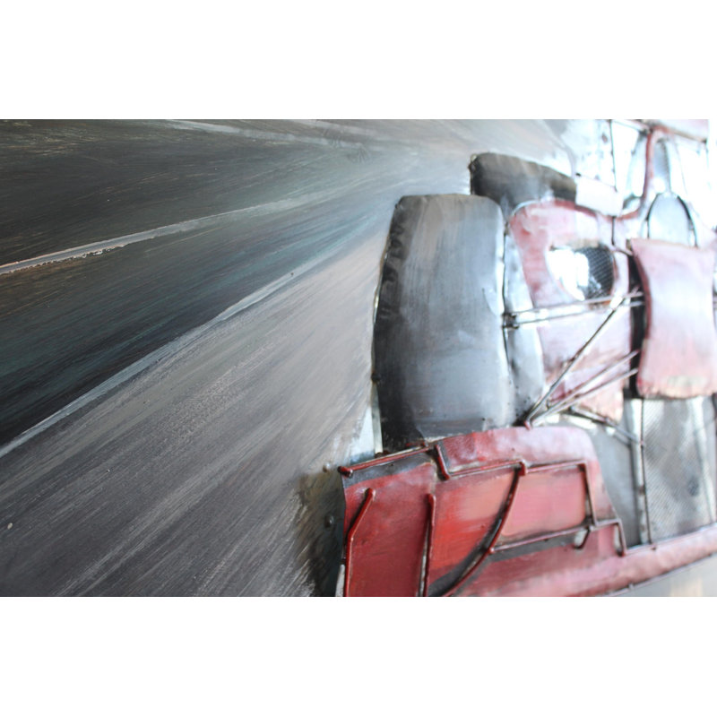 Art mural 3D en métal voiture de course inspirée de la Formule 1 79 po x 2 po x H 40 po