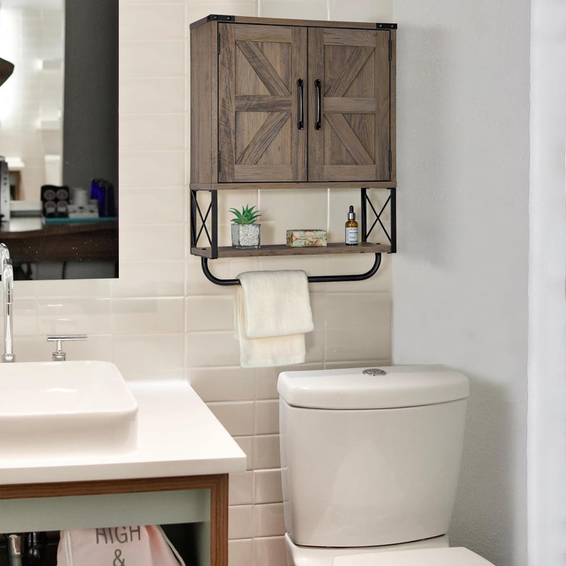 Genereau Wall Bathroom Cabinet, Brown