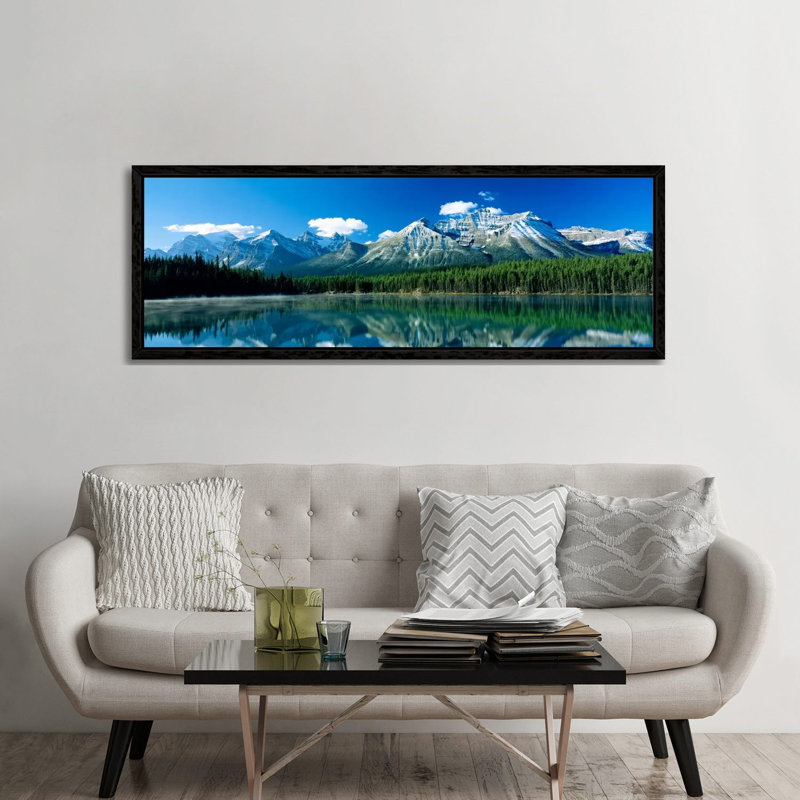 Herbert Lake Banff National Park Canada - Wrapped Canvas Panoramic Print, 182.88 cm H x 60.96 cm W, Black Framed