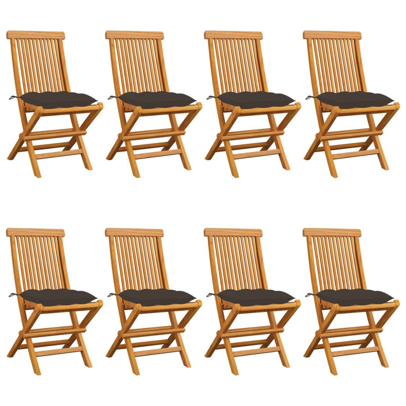 Chaise de terrasse pliante avec coussin Dorathy, Taupe