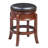 Sabi 24 inch Swivel Counter Stool, Solid Wood, Faux Leather-69426696-69426697-69426701