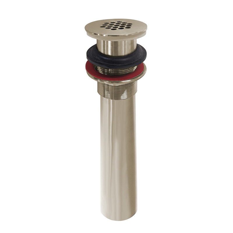 Grid Bathroom Sink Drain, No, Polished Nickel