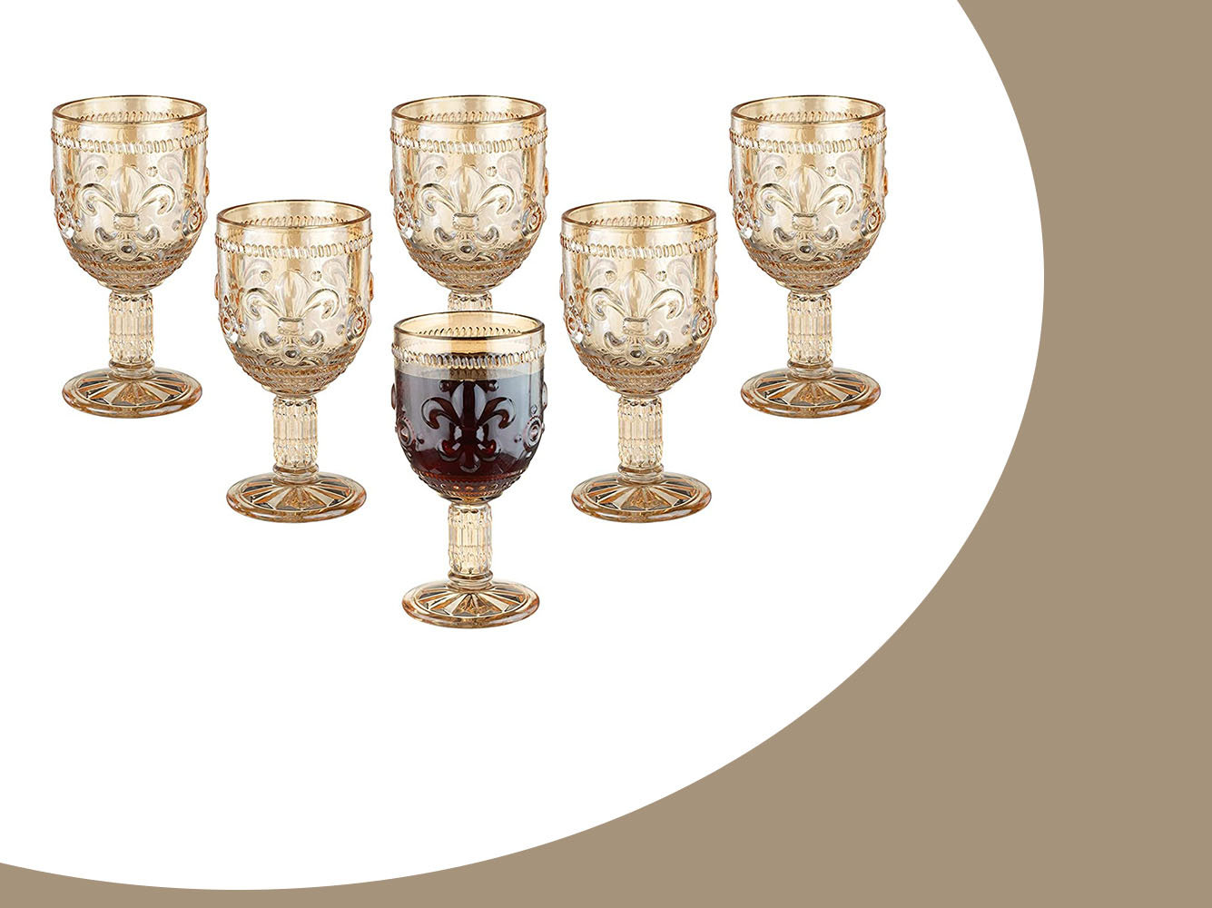 Eternal Night 6 - Piece 14oz. Glass Red Wine Glass Glassware Set